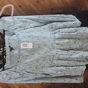 Floral smocked babydoll top